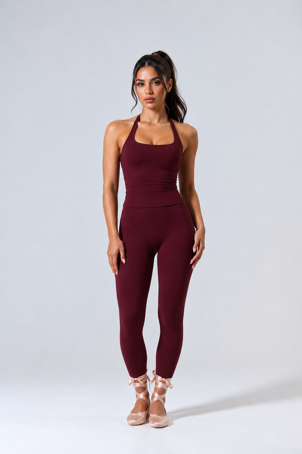 The Contour Leggings - Bright Burgundy