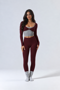 The Contour Leggings - Burgandy